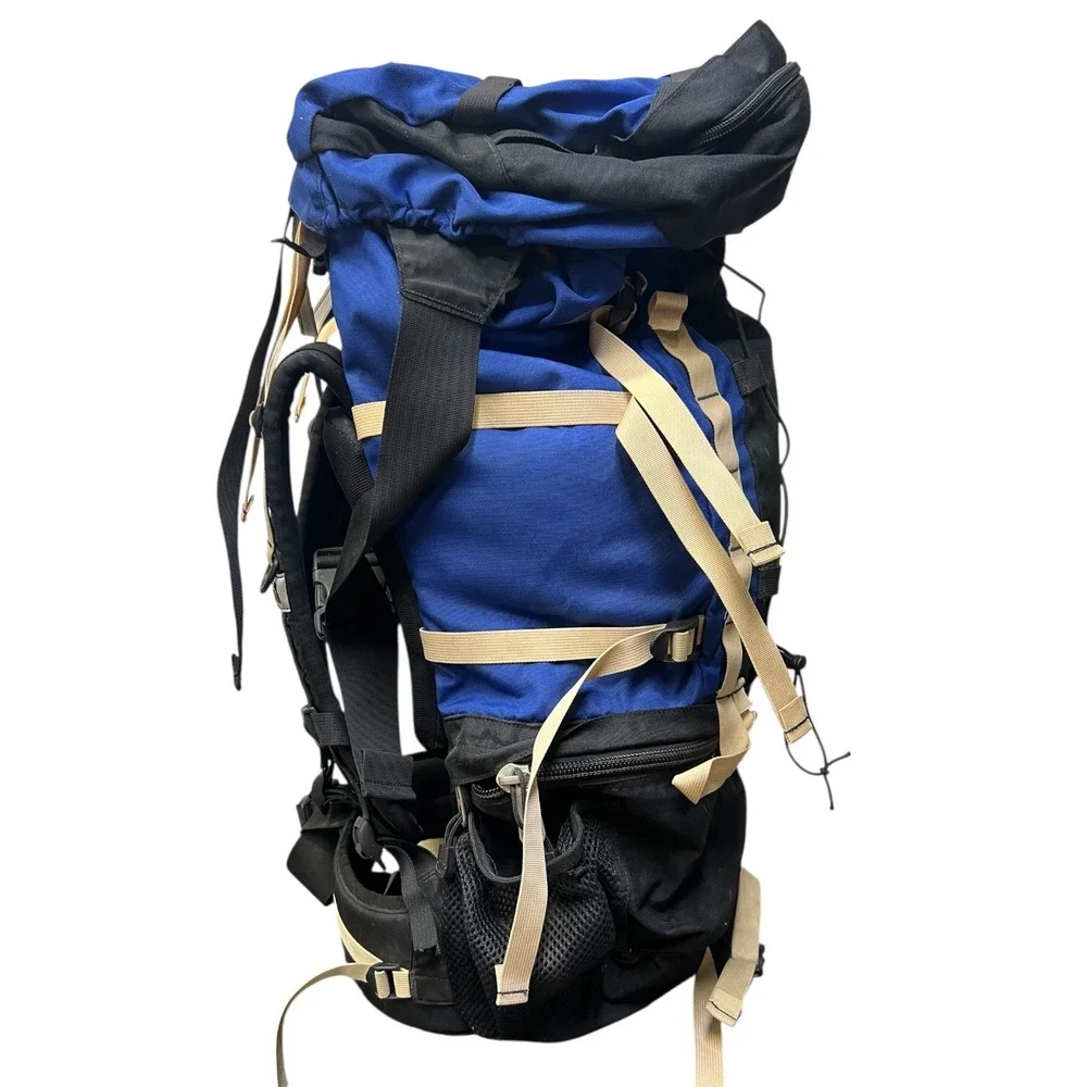 The North‎ Face Granite Internal Frame Backpack Blue Black Tan Hiking Med